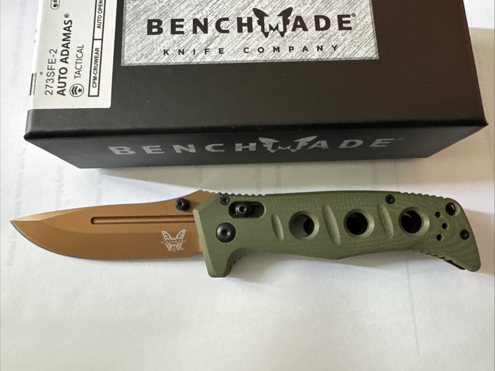 Benchmade 273FE-2 Mini Adamas CPM-CruWear Axis Drop Point G10 Manual