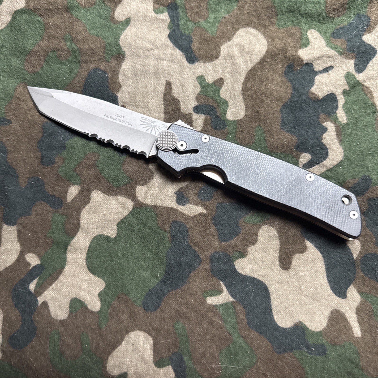 Camillus CUDA 1st Production Run Combat Knife Folding Liner Lock USA FREE SHIP!