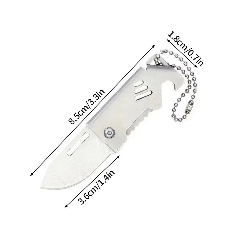 Mini EDC Foldable Pocket Knife Keychain Survival Tool Bottle Opener || US/SELLER