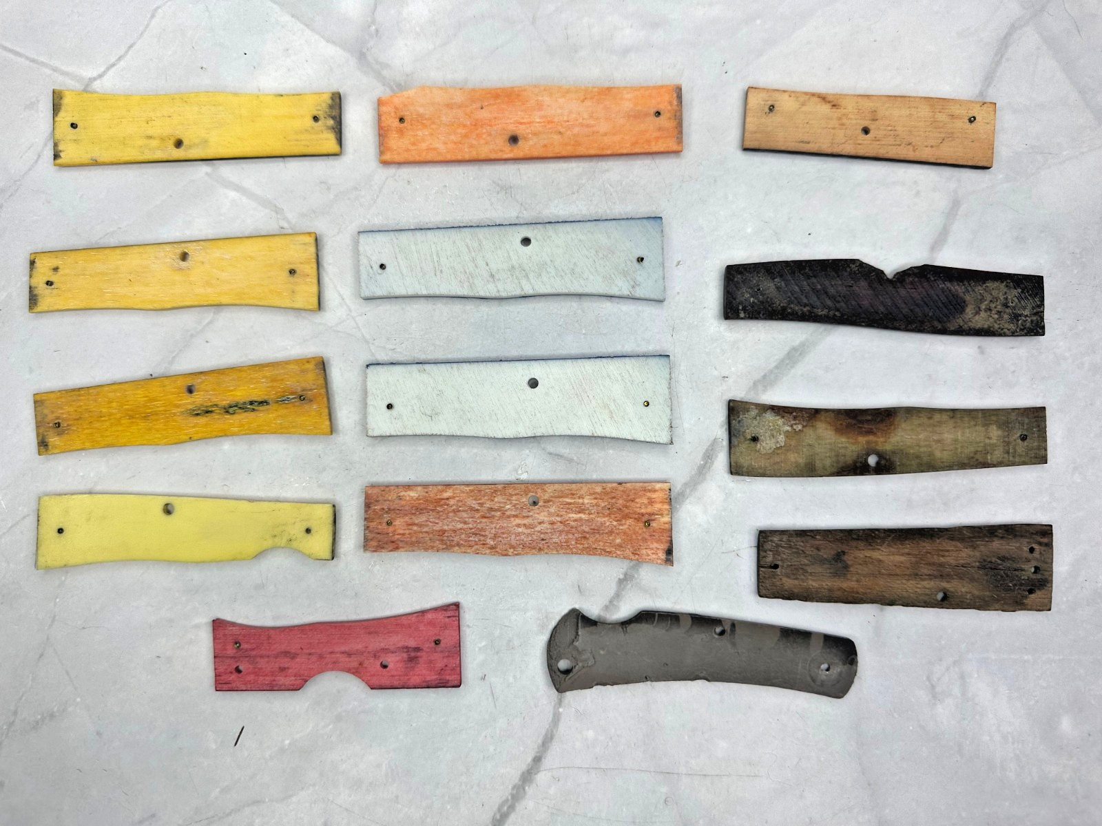 Lot of 14 Case XX Knife Scales Handle Knife Parts Bone Stag Synthetic Wood
