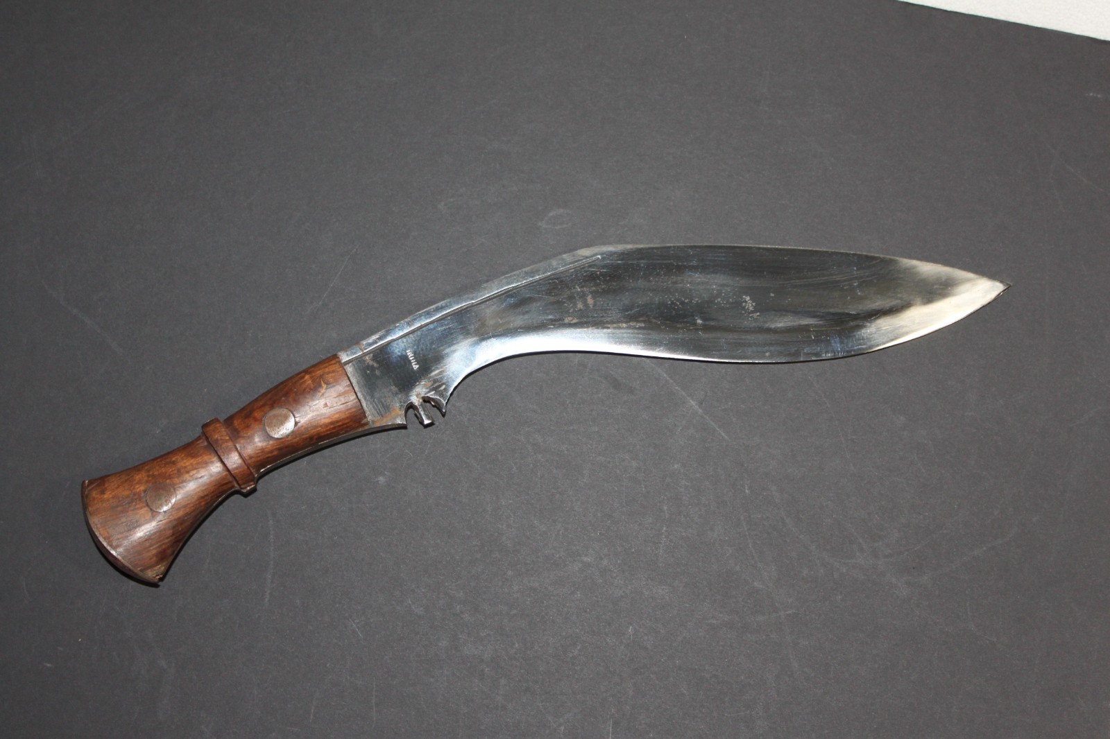 Vintage India Kukri Knife w/ Sheath & 2 Small Knives Full Tang Nepalese Gurkha