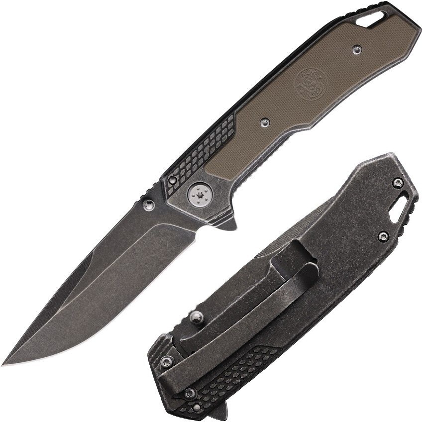Smith & Wesson Framelock Folding Knife 3¾» Stainless Blade Stainless/G10 Handle