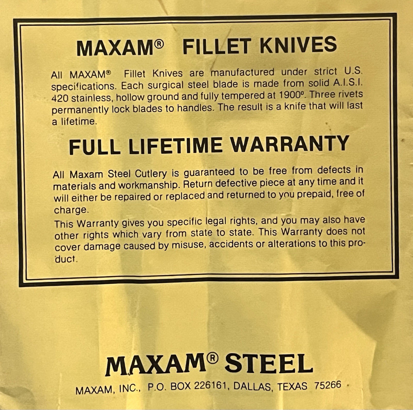 Maxam Fillet Knife Stainless Clip Point Plain Edge 4.1-5in Wood Handle Sheath