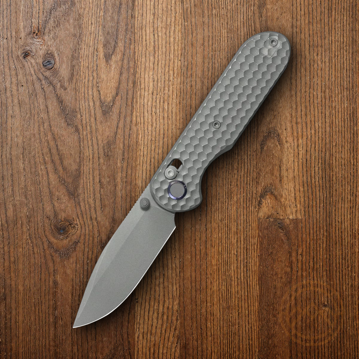 GEO Knife Ethereal Folding Knife 3″ Bohler M390 Steel Blade Titanium Handle