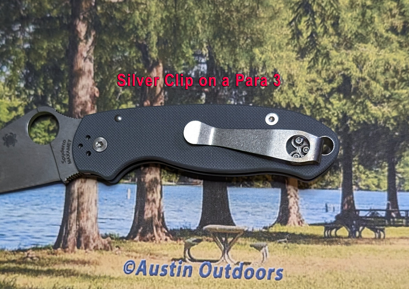 Titanium Deep Carry Pocket Clip For Spyderco Para 2, Para 3, Manix, 🔥USA Seller