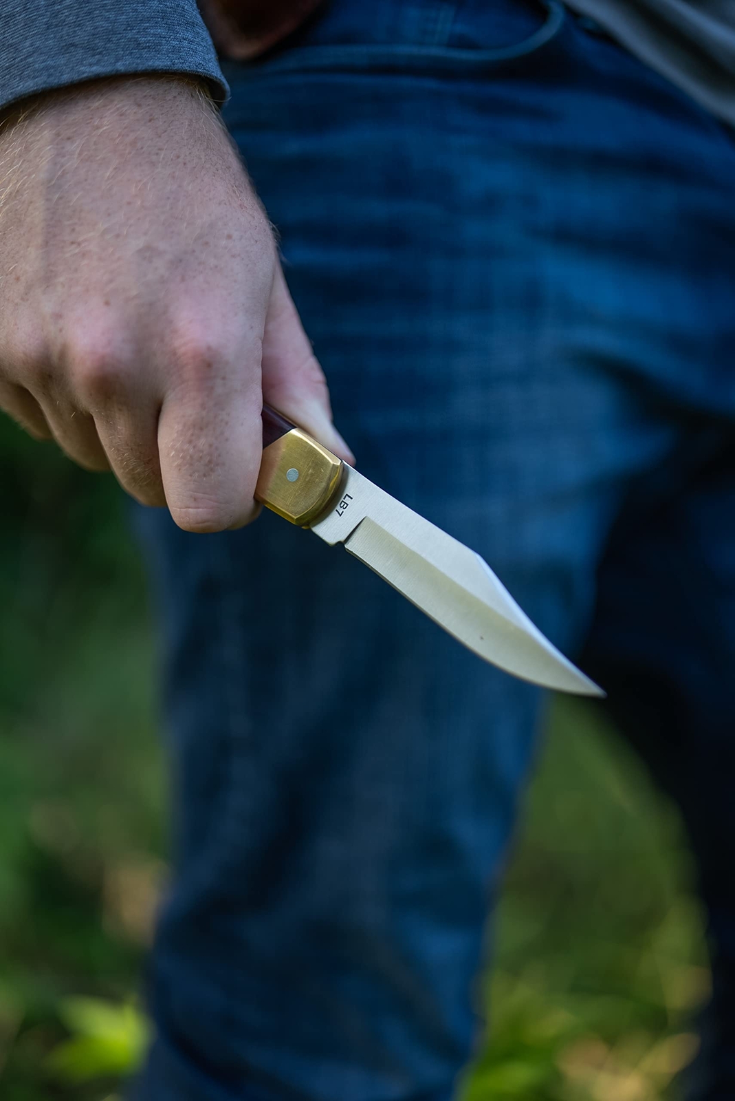 Uncle Henry LB7 Bear Paw Traditional Lockback Pocket Knife with 3.7in Clip Point