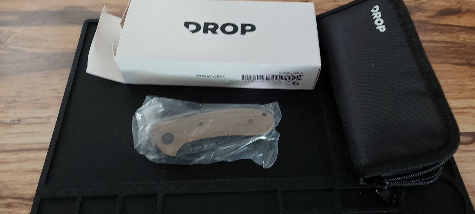 DROP MASSDROP X ERIC OCHS LYNX TITANIUM LINER LOCK KNIFE BROWN G-10 RWL34