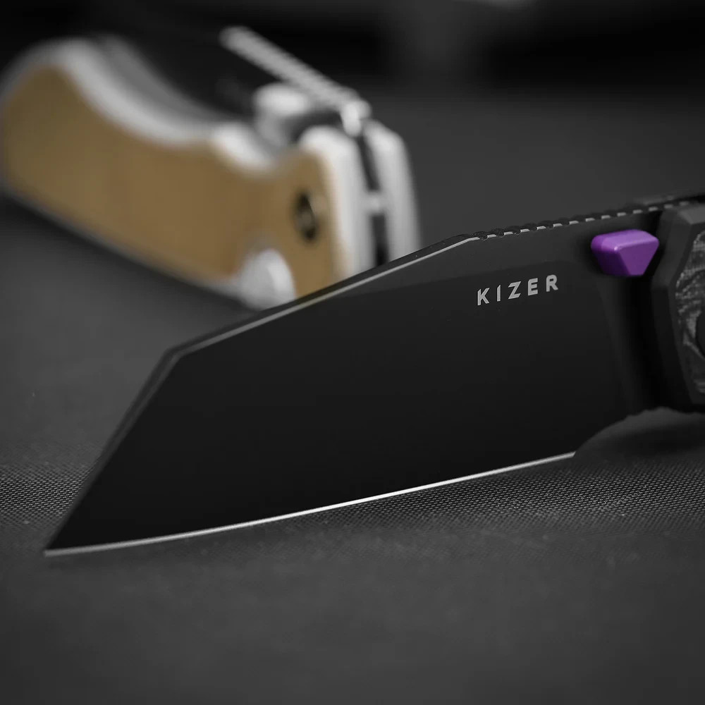 Kizer Cutlery Folding Knife 3.38″ S45VN Steel Blade Aluminum/Micarta Handle