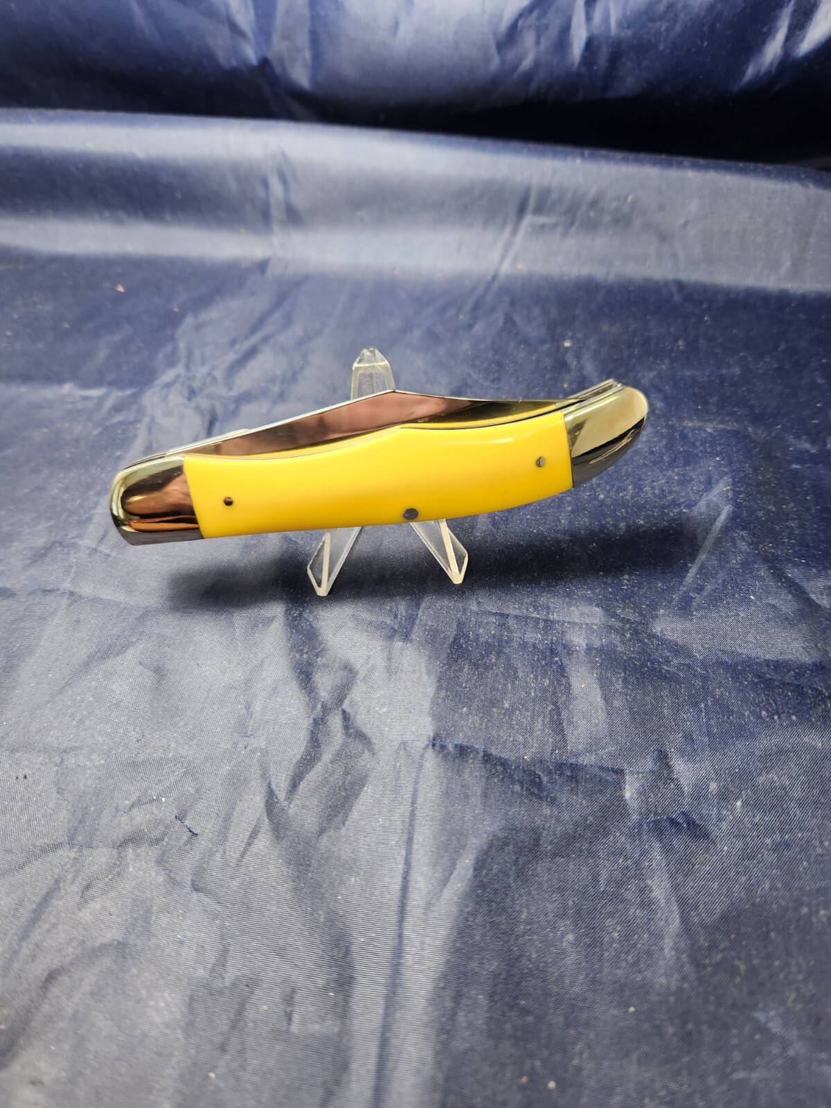 Moore Maker USA 3239FH Folding Hunter Knife Yellow Delrin Handles NEW