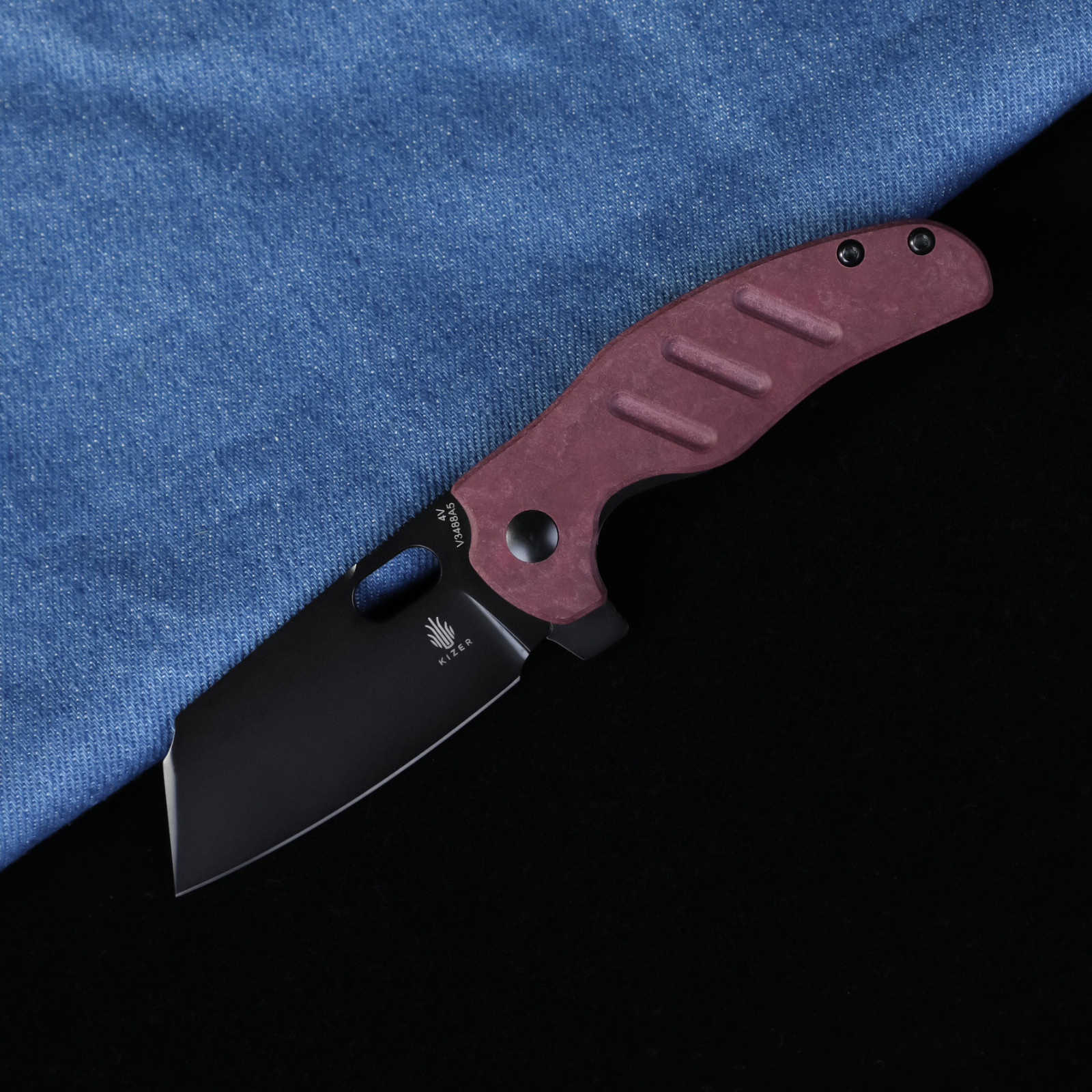 Kizer Mini Sheepdog C01C EDC Folding Pocket Knife 4V Blade Richlite Handle