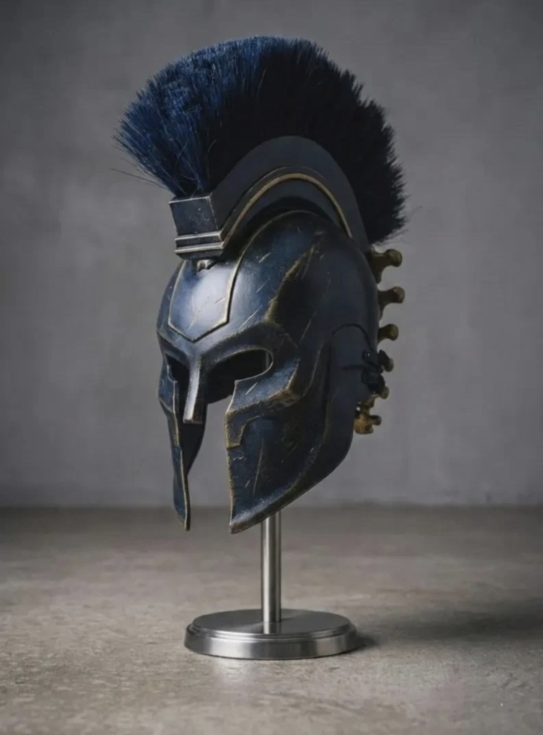 Agamemnon Helmet with Crest – Greek Warrior Replica Armor
