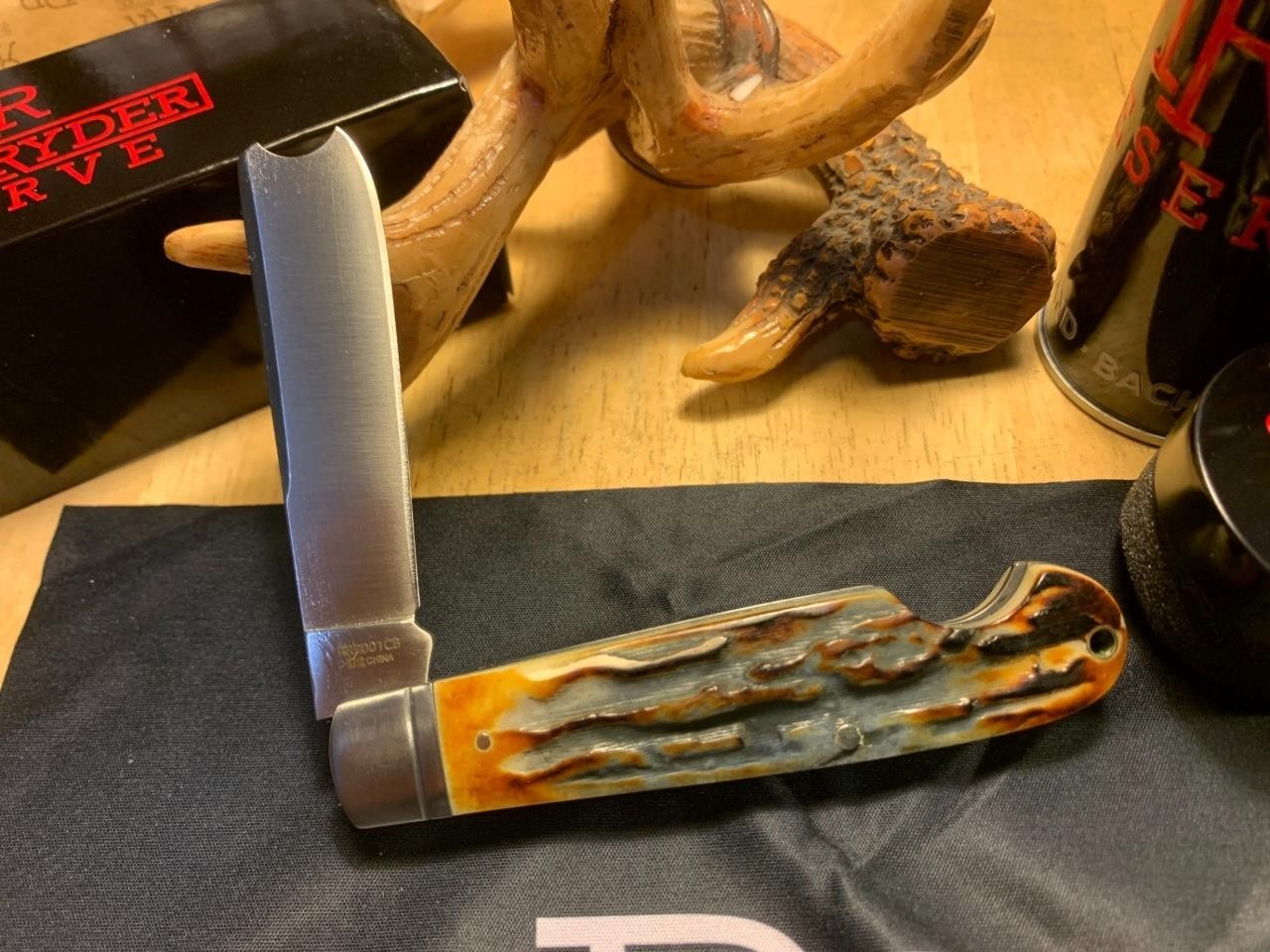 Rough Ryder Reserve Brown Jig Bone One Arm Razor 4″ Pocket Knife RRR001CB