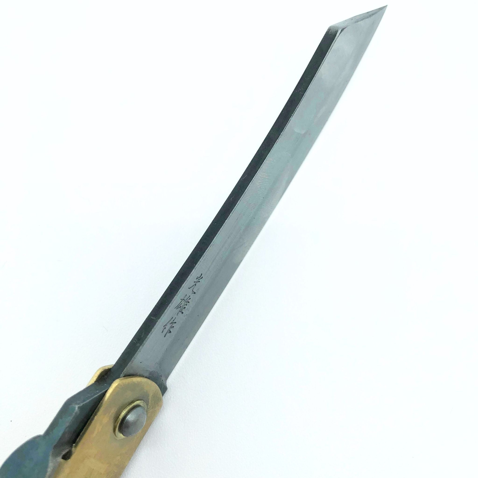 Japanese Higonokami Folding Knife, Blue Paper Steel 120mm – Free Shipping