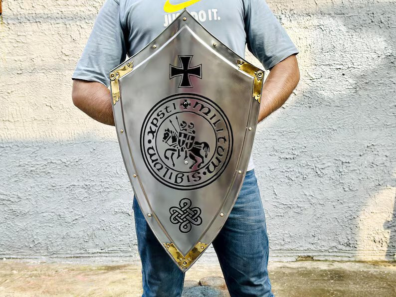 Templar Knight King Shield Replica Ideal Christmas Gift for Boys and Collectors