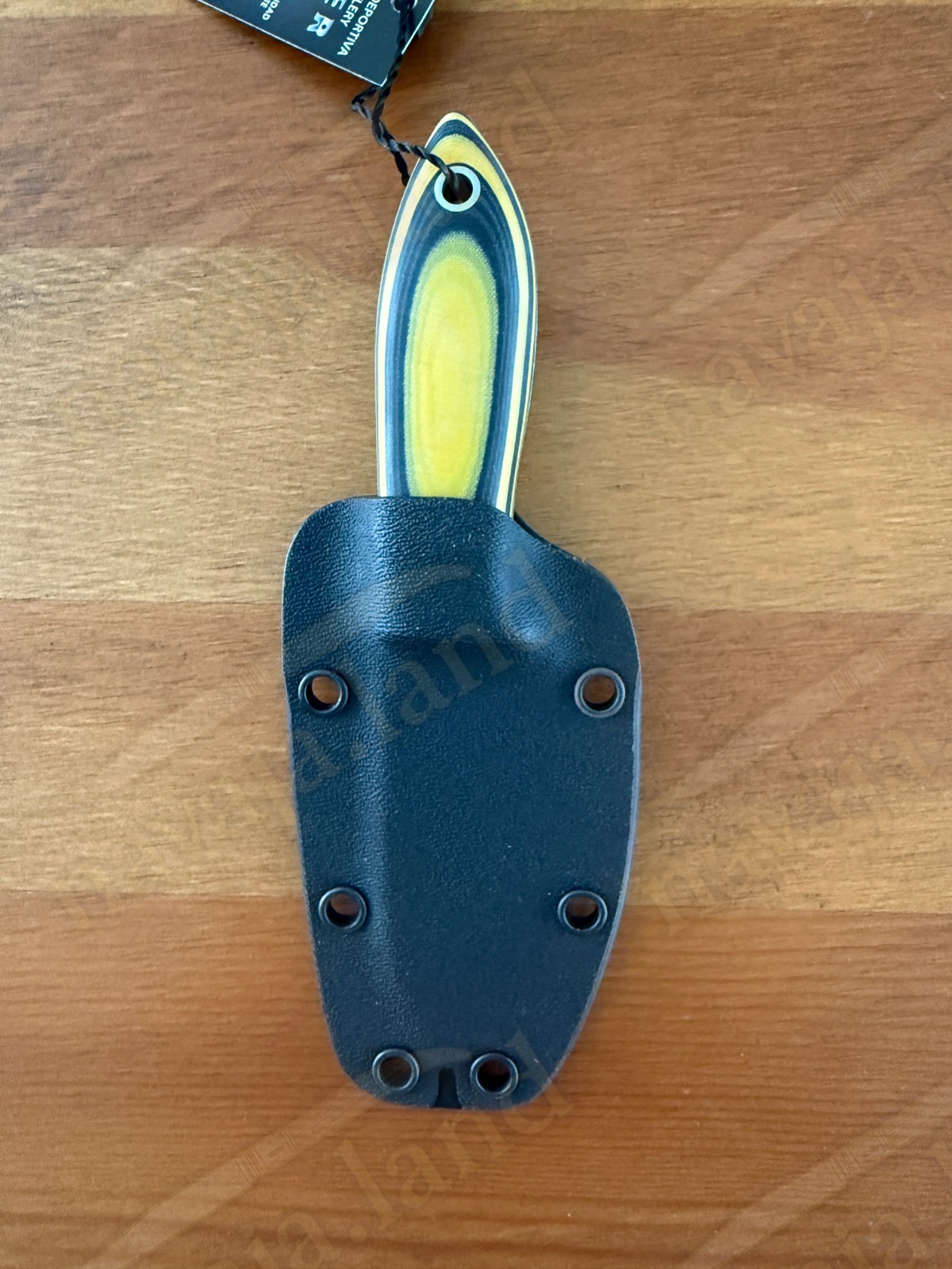 Joker Avispa Bushcraft Knife 3.15” Sandvik 14C28N Blade – Yellow & Black Micarta