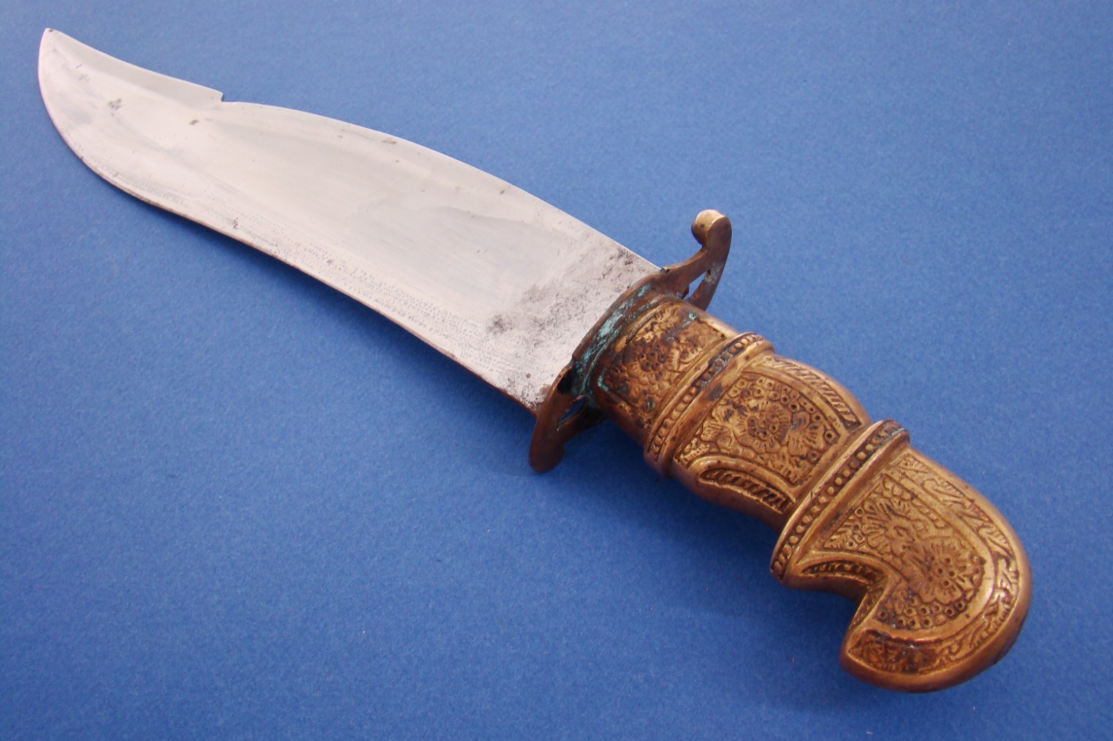 ANTIQUE PUNJAB INDIA MILITARY SIKH WARRIOR FIGHTING COMBAT KNIFE SWORD KNIVES VG
