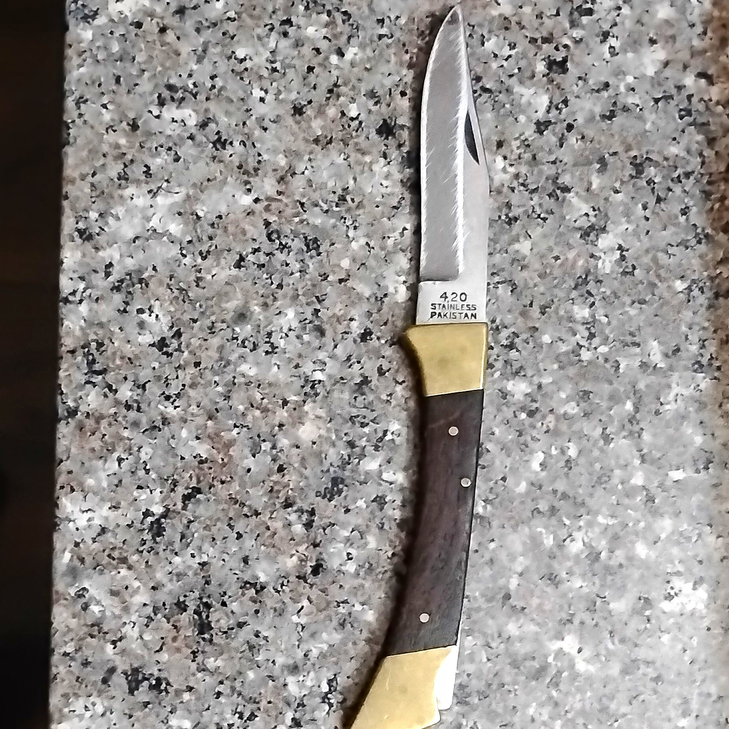 420 Stainless Steel Clip Point Hunting Knife 4.1-5in Full Tang Wood Handle