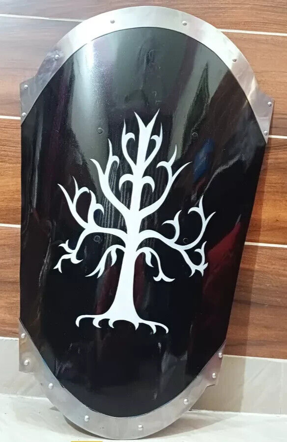 Medieval Black Base Tree Painted Cosplay Armor Reenactment costume shield