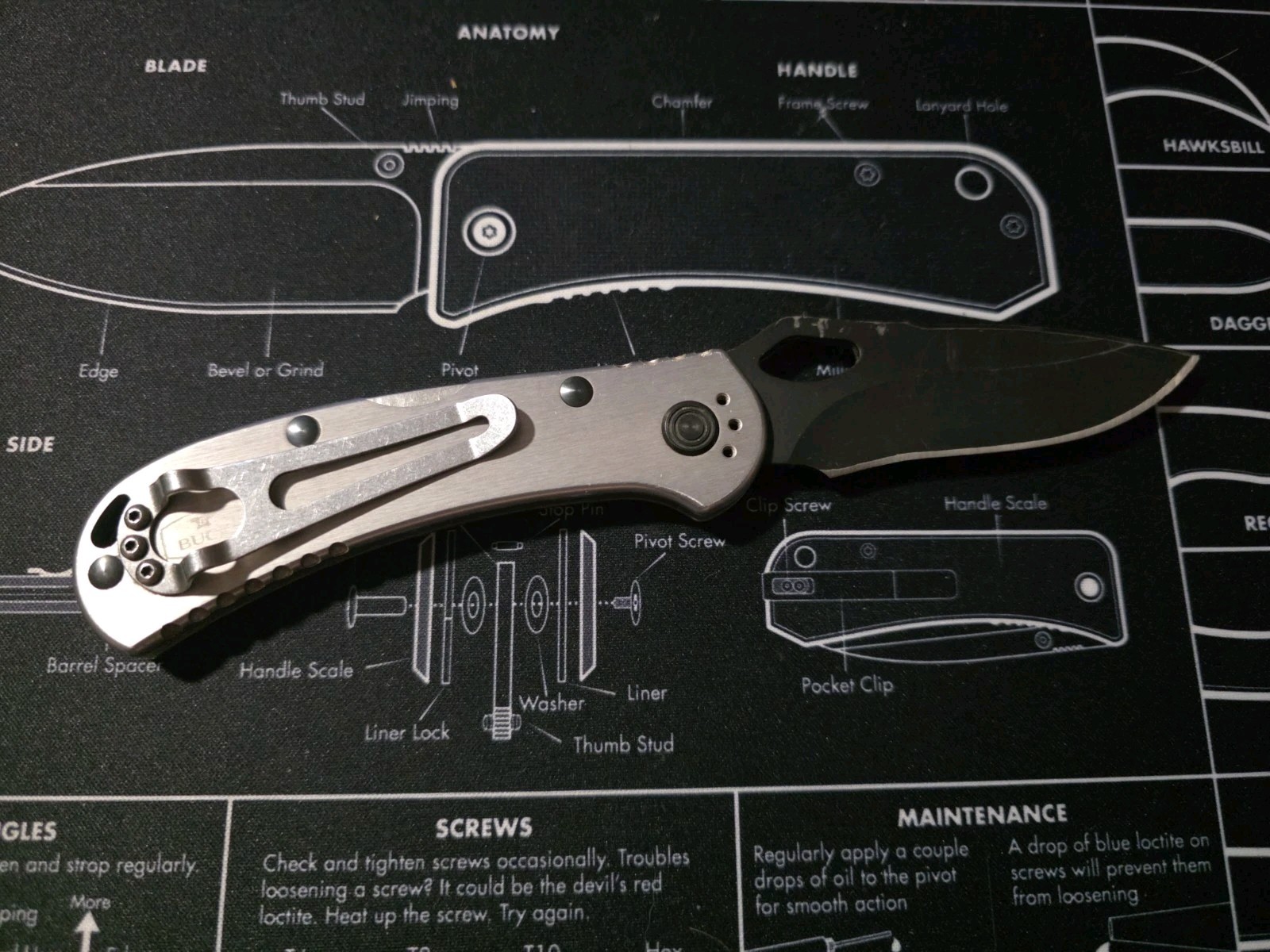 Buck 722 SpitFire Thin Blue Line Flag Law Enforcement Edition Aluminum Handle