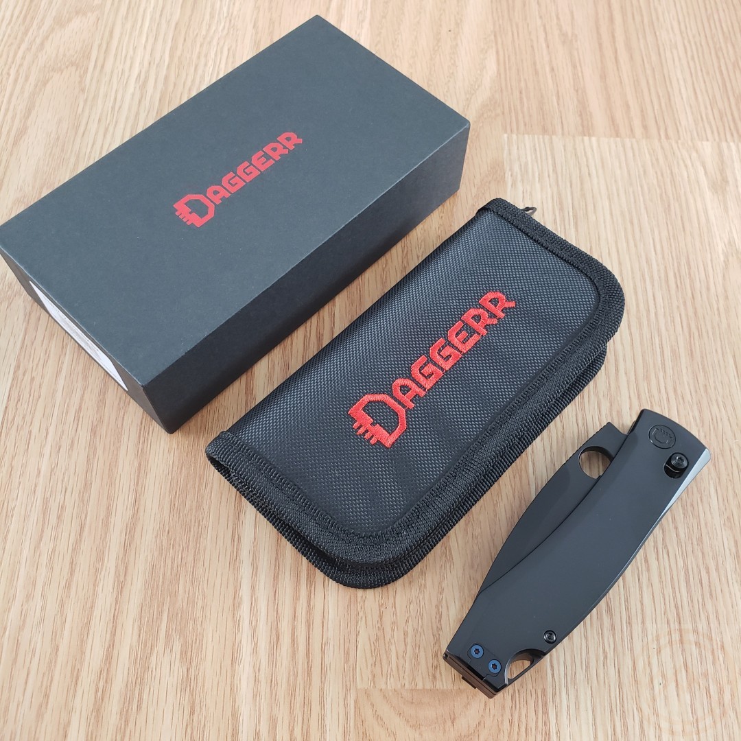 Daggerr Knives Nightmare Folding Knife 4 Bohler M390 Steel Blade Titanium Handle