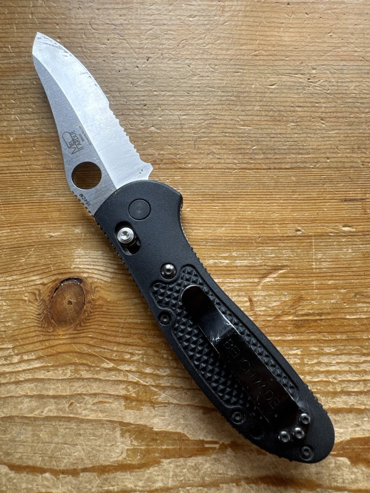 Benchmade Griptilian 550 Mel Pardue 154CM Folding Knife AXIS Lock Black Pocket