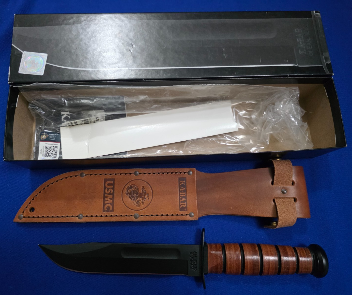 KA-BAR Kabar Olean NY #1217 USMC Combat Knife New!
