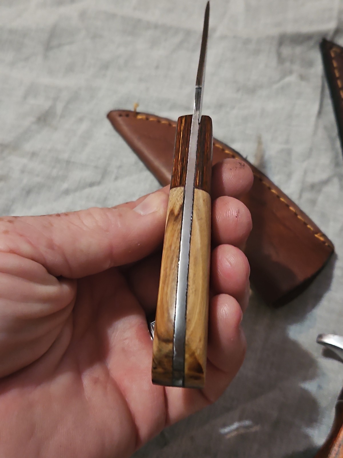 12.5 » Damascus Bowie Knife and 7″ Sidekick Buddy