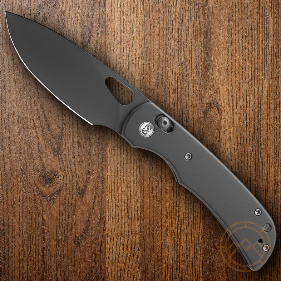 Miguron Knives Moyarl Folding Knife 3¼» 14C28N Steel Blade Gray Titanium Handle