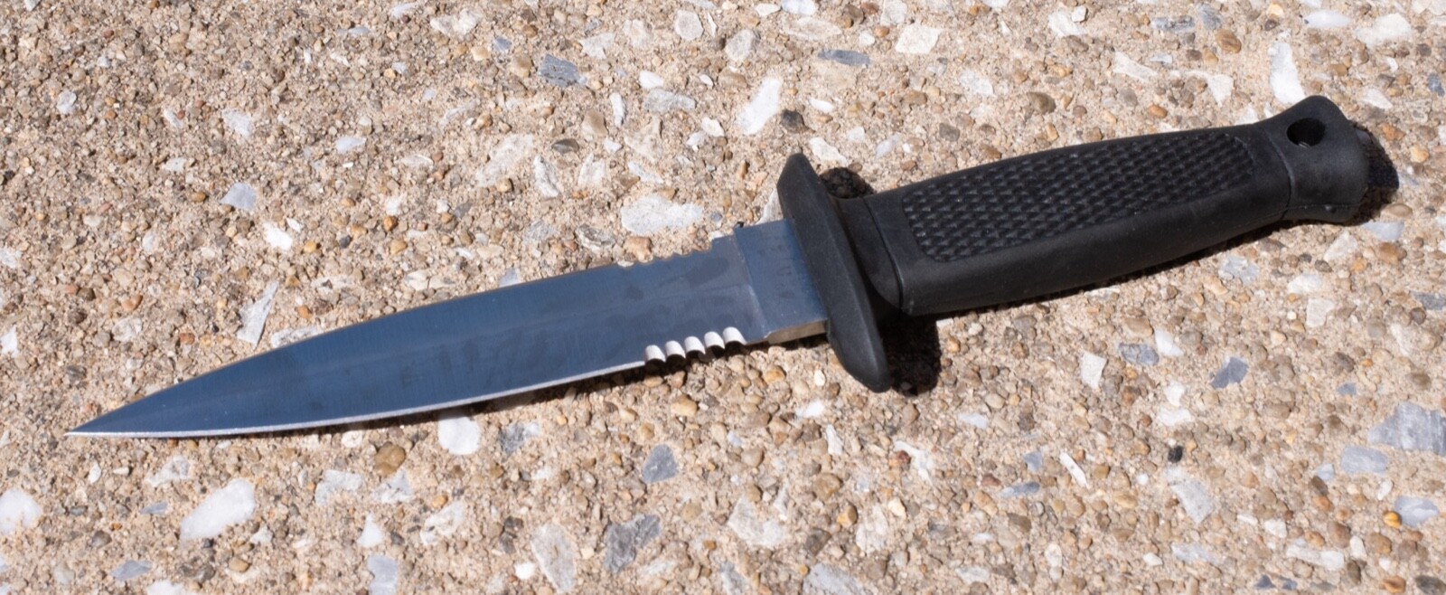 Double Edge Knife Spear Point Tactical Horizontal Carry Sheath Full Tang 7″