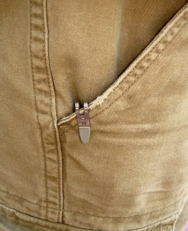 Two pack Knife lanyard bail pocket clip key ring Douk scout Mercator purse etc