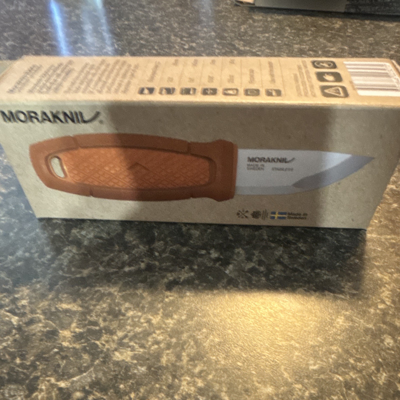 Morakniv Camping Knife Stainless Steel Plain Edge 4.1-5in Blue Handle
