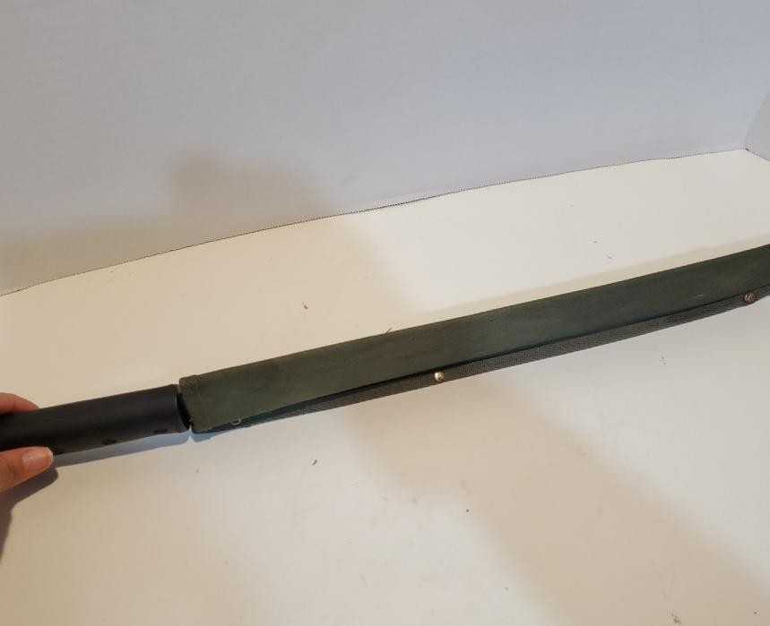 18″ Military Style Machete with OD Green Canvas Sheath Ontario OKC Style 1-18