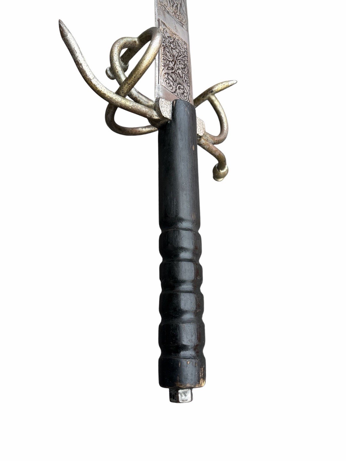 Vintage Toledo Spain Style Sword 44” Engraved Blade Decorative Rapier Medieval