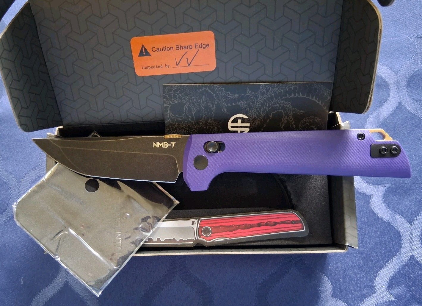 *NEW*🔥 NORTH MOUNTAIN BLADE- Chop 2 Knife w/Black D2 Blade & Purple G10 Handle