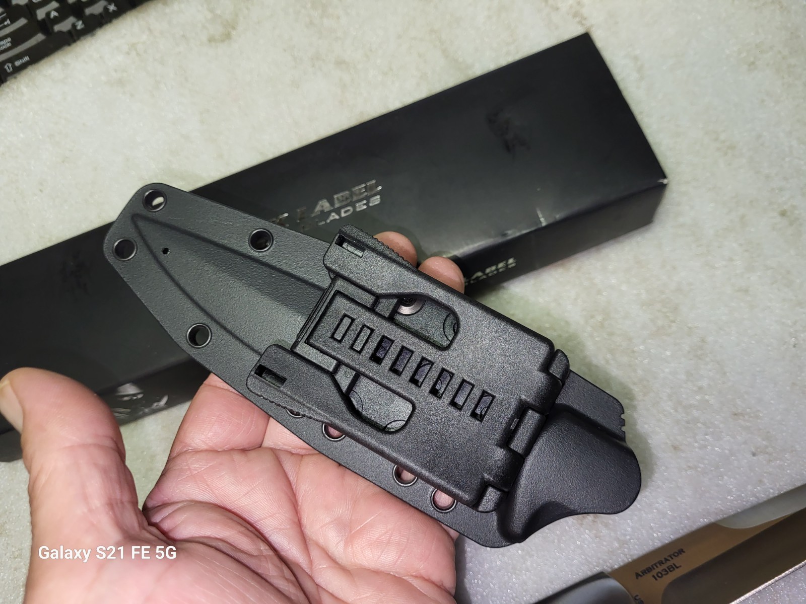 Unused Black Label Browning Arbitrator 103BL Fixed Blade Knife & Sheath