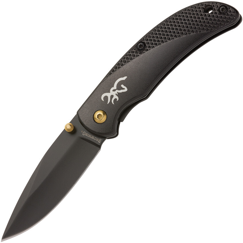Browning Prism 3 Linerlock Black Aluminum Folding 7Cr17MoV Drop Point Knife 0340