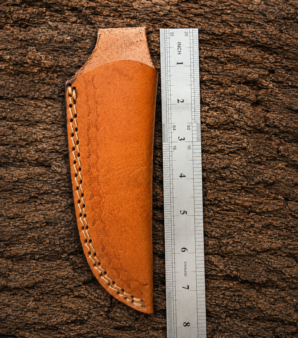 Custom Handmade Fixed blade Cow Leather Sheath / Holster / vertical Knife