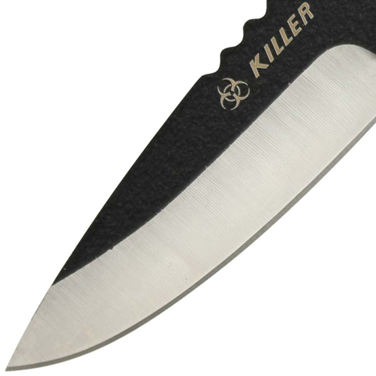 Killer Outdoor Emergency Anodize Steel Drop Point Knife – with Nylon Sheath