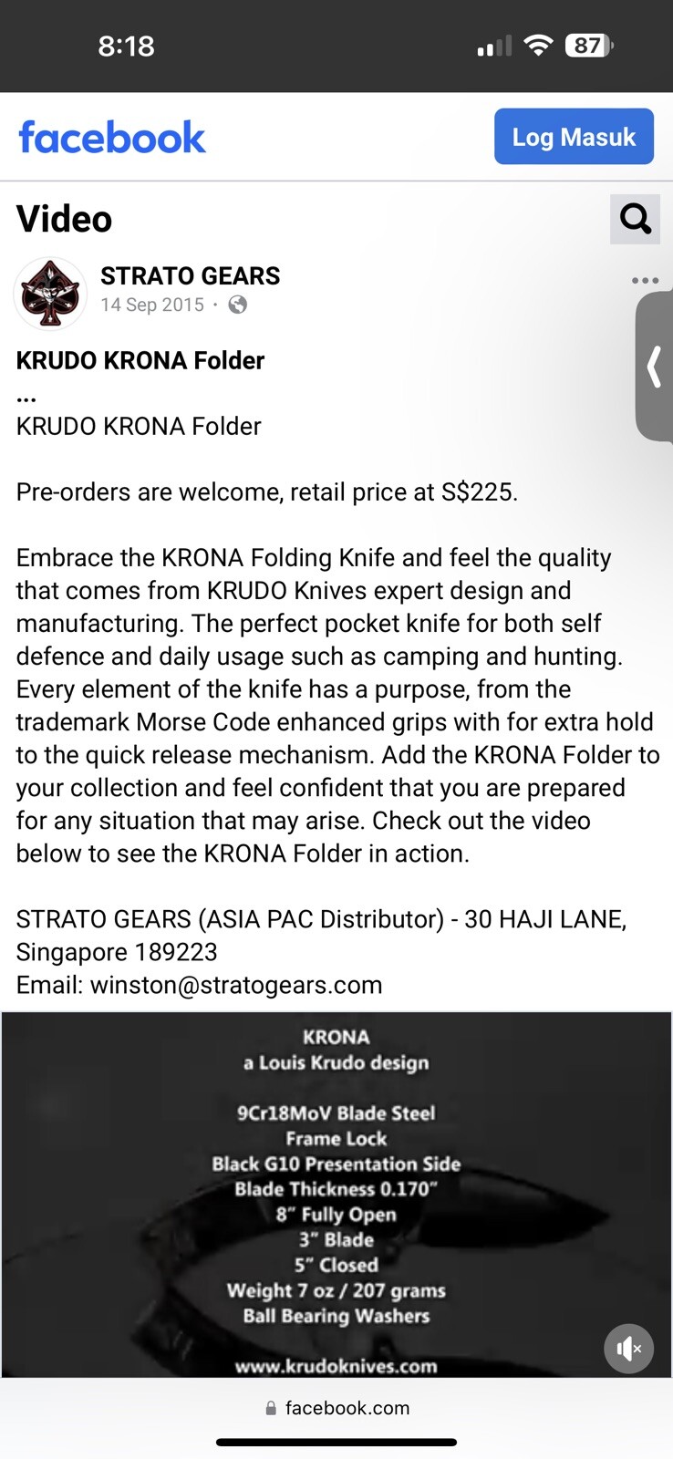 Krudo Krona Knife
