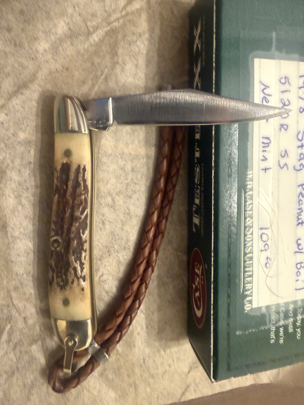 Case XX Peanut 1978 Stag w/ Bail STAINLESS 5120R SSP