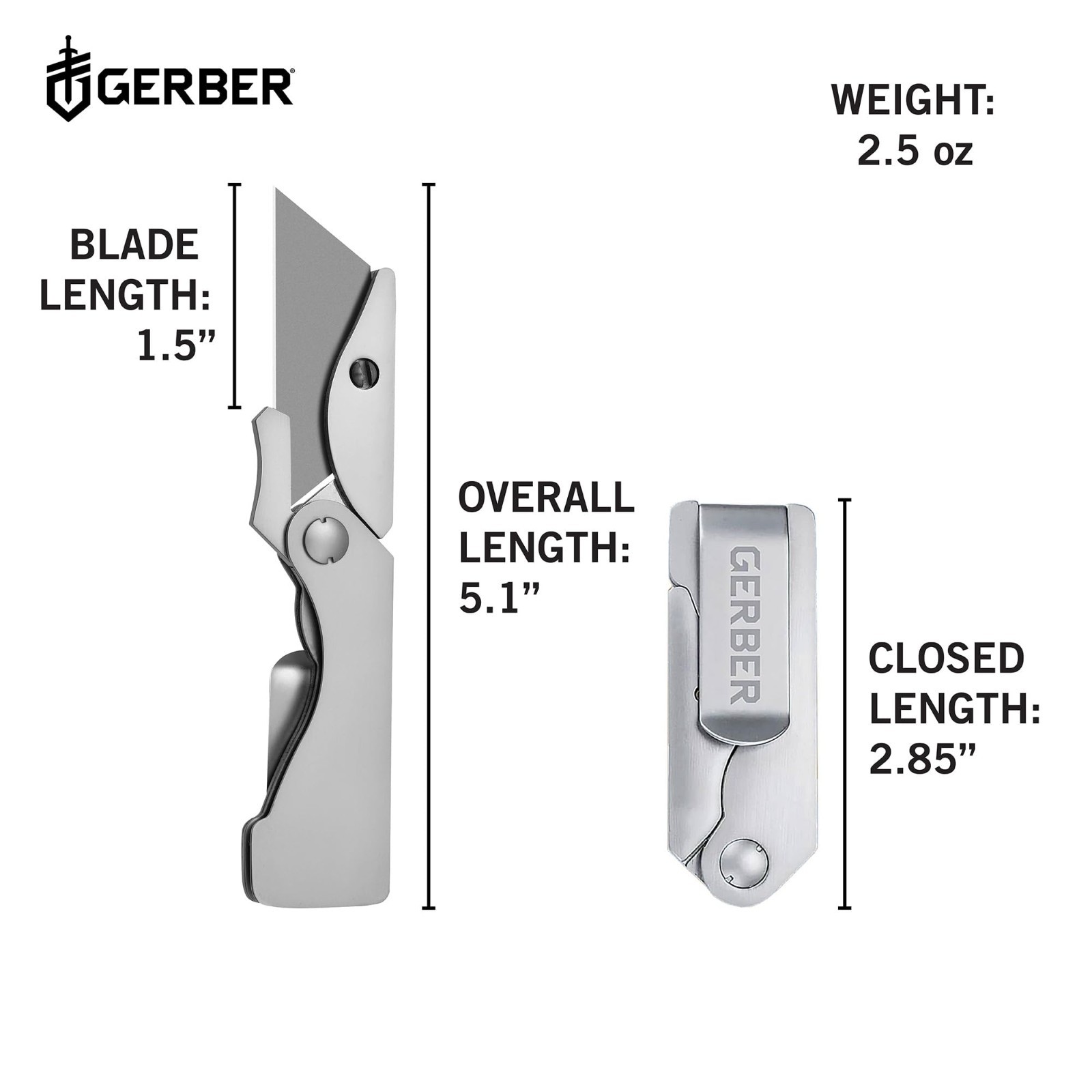 Gerber Gear EAB Pocket Razor Knife with Money Clip – EDC Gear Folding Stainless