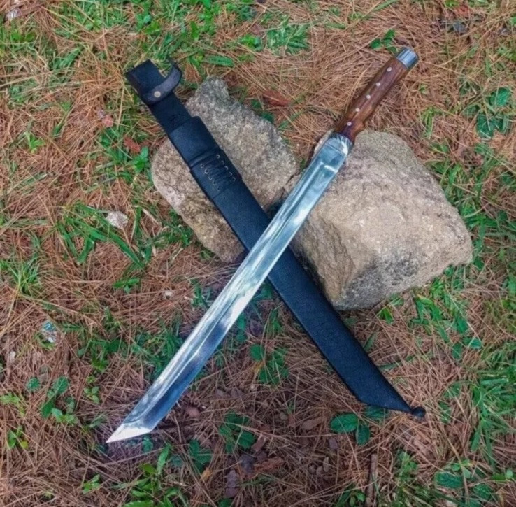 Custom Handmade Carbon Steel Blade Survival Machete Sword | Hunting 26 inches