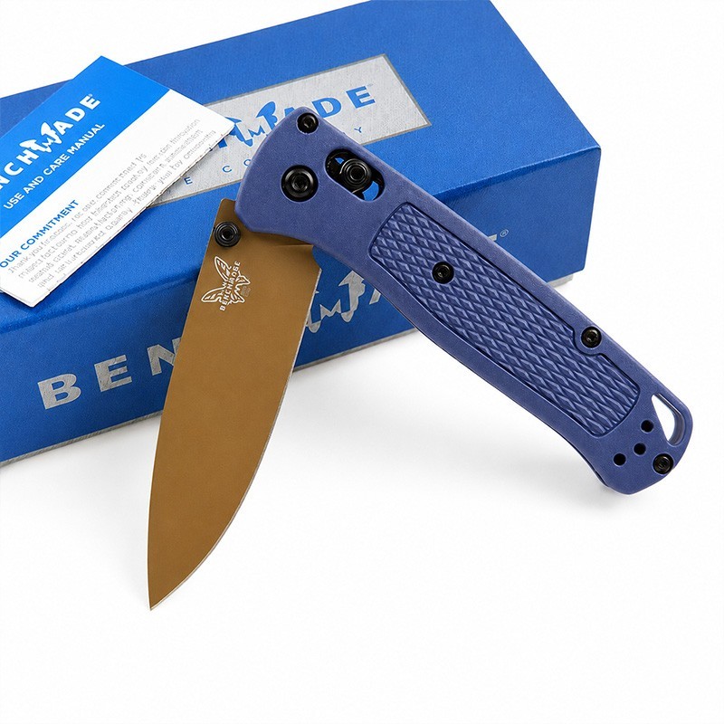 Benchmade Bugout 535FE-05 Crater Blue Grivory Handle S30V Blade Folding Knife
