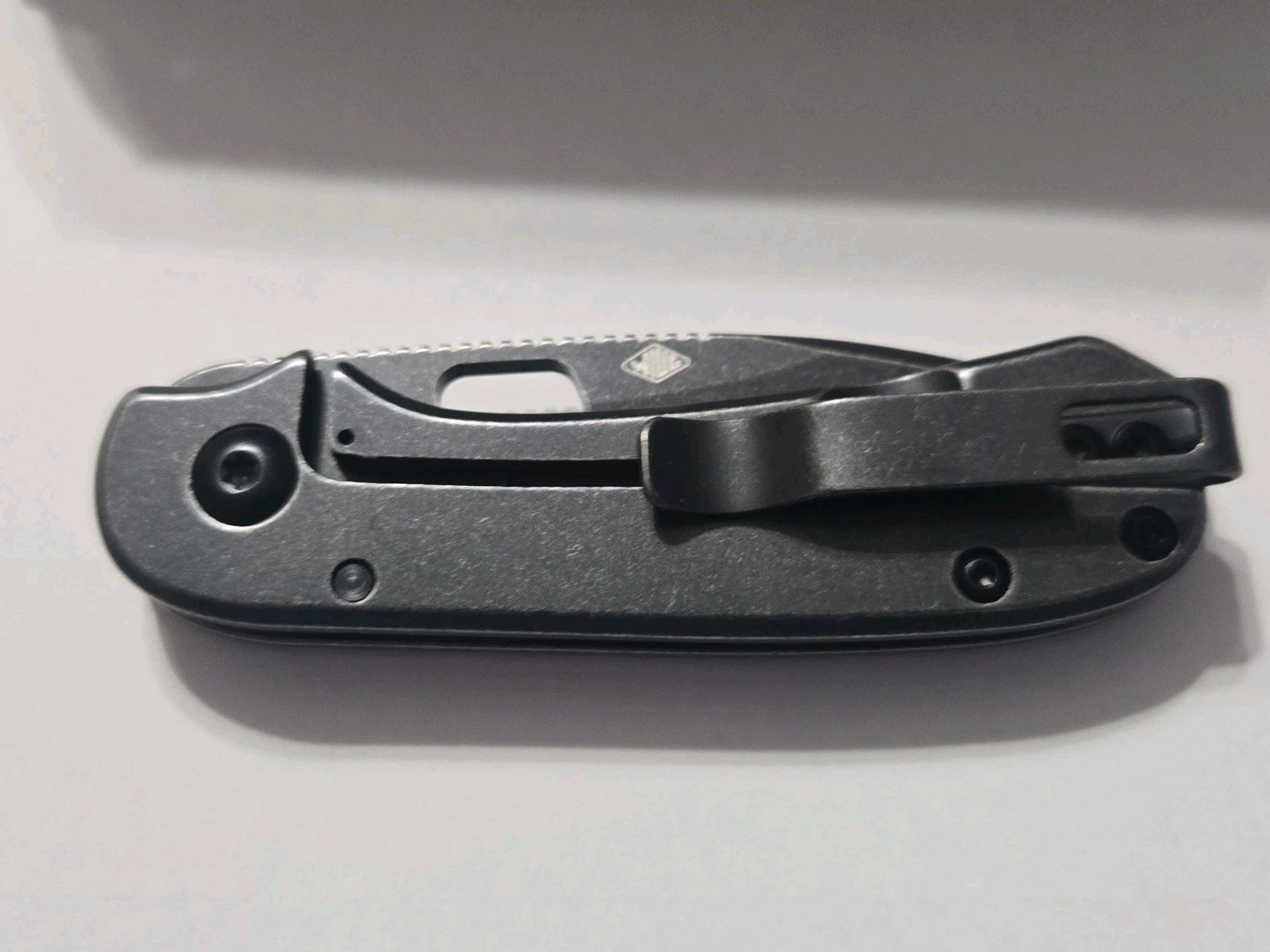 Knafs Lander 5 Black Stone Wash 8CR14MOV Frame Lock Knif.. NEW!!
