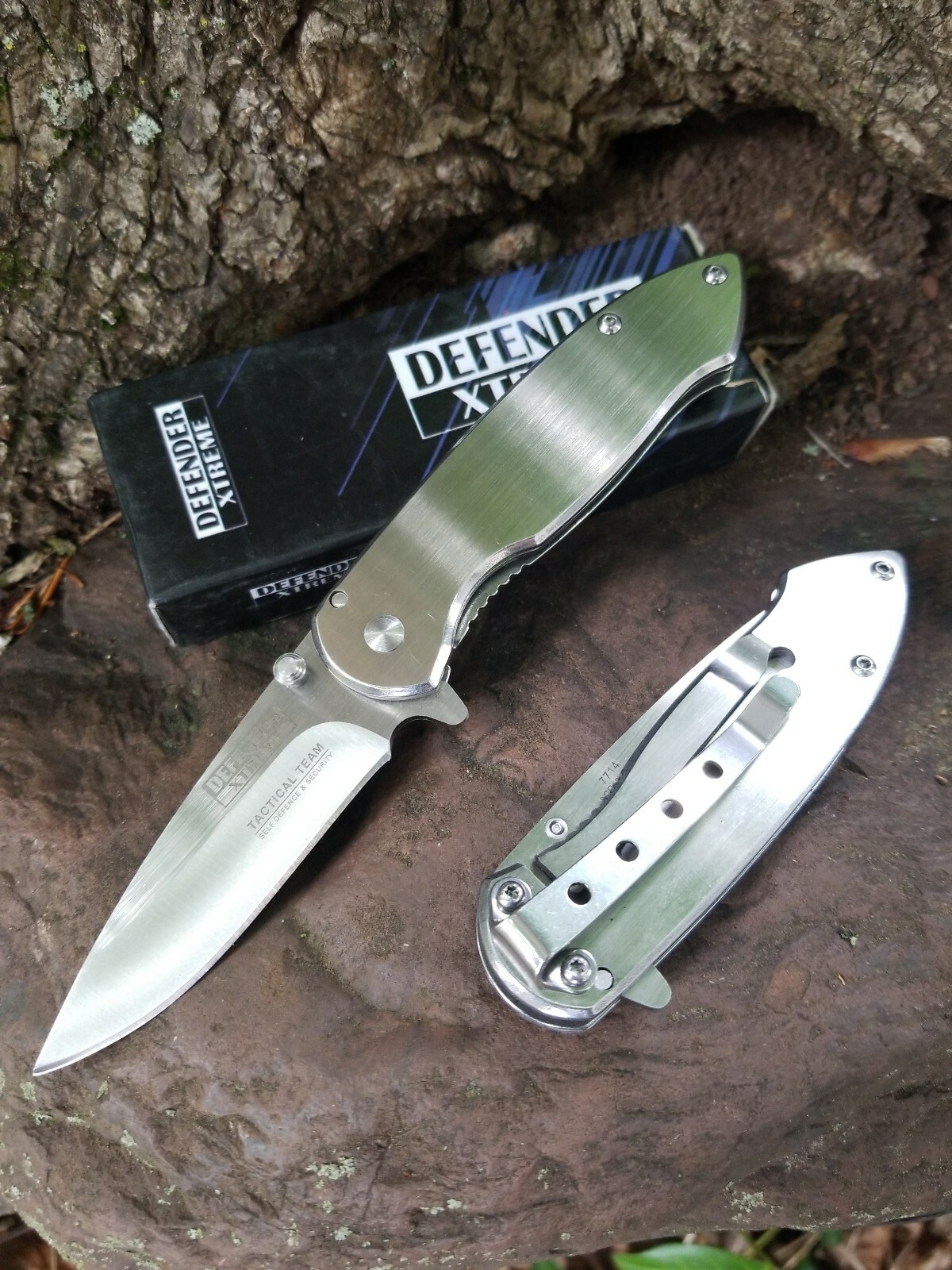 Spring Assisted Pocket Knife Metallic Gray Small Guys Ladies EDC 3CR13 👀😎😍