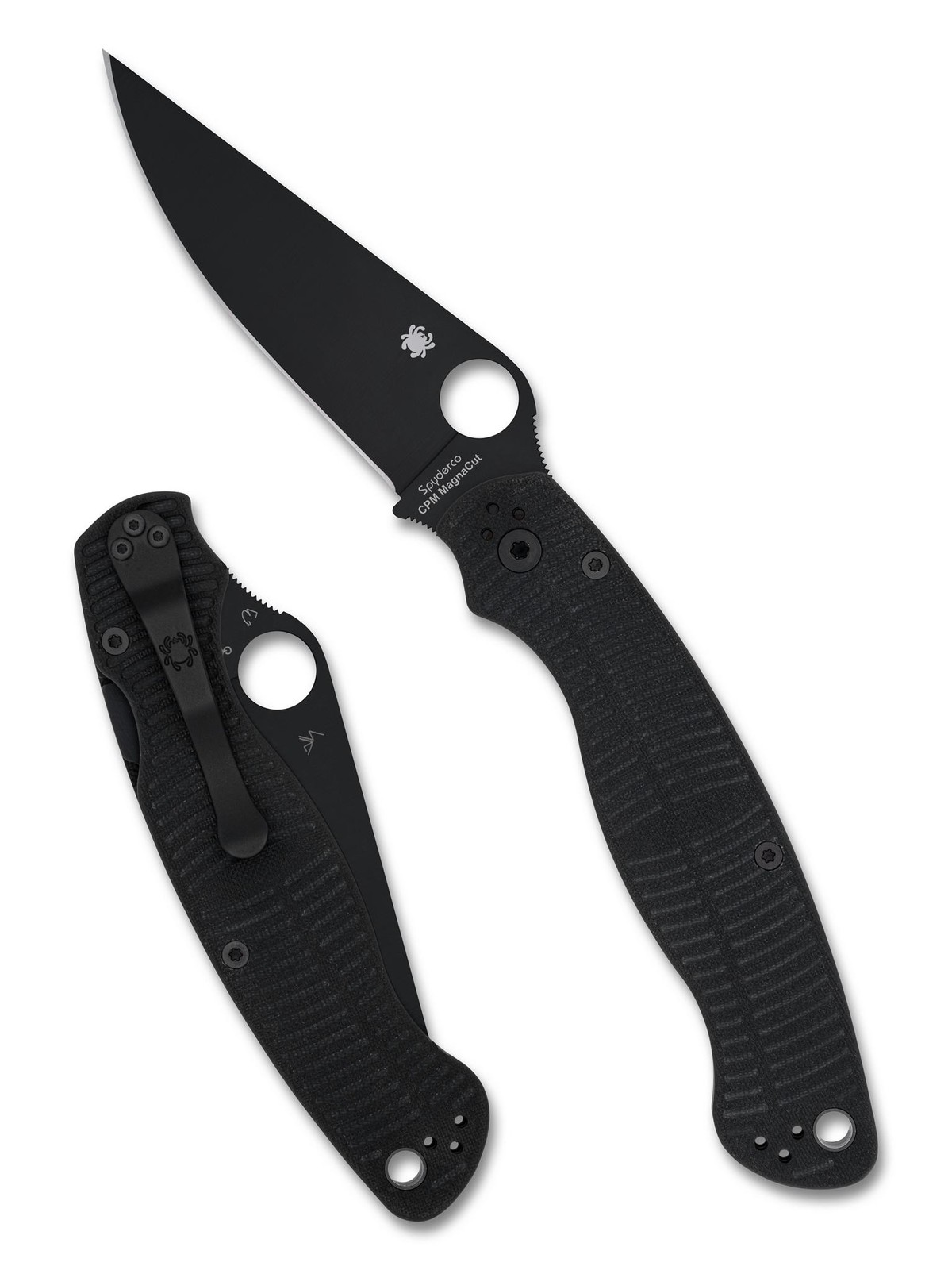 Spyderco Military 2 Salt Knife C36GMCBKP2 Black MagnaCut PlainEdge Blade G-10