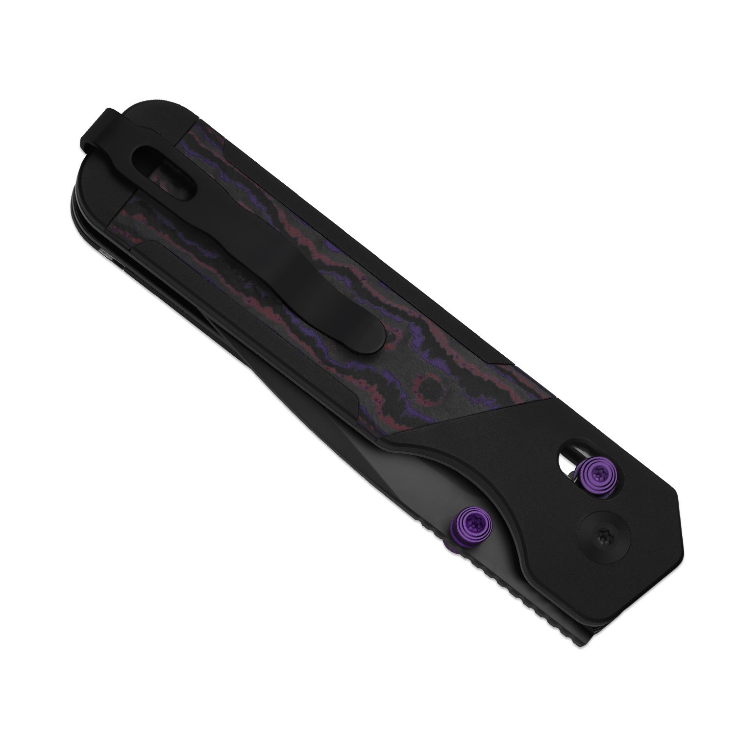 Kizer Militaw 315 Folding Pocket Knife Elmax Blade Aluminum & FatCarbon Handle
