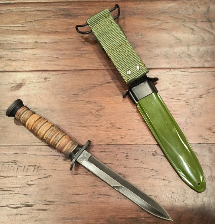 BOC M7 Knife Bayont + M8A1 Scabbard USA Vietnam War Era Army Military USMC