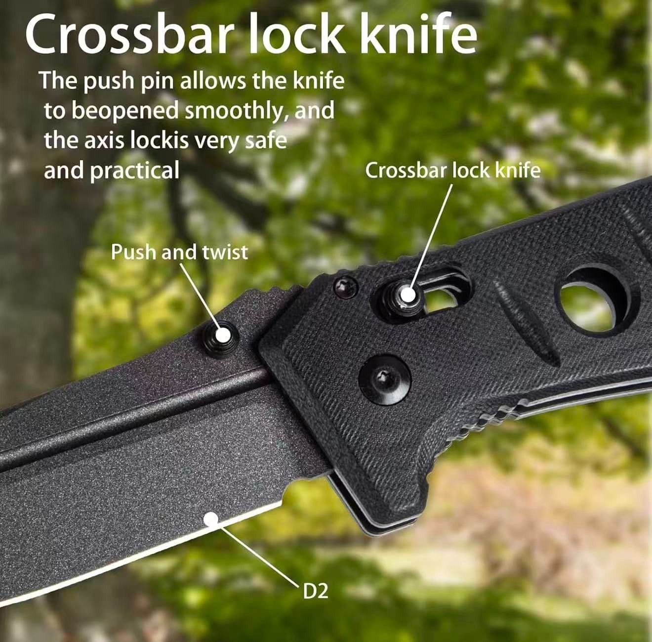 275 Folding Knife with Clip, Foldable Knife with G10 Handle Portable Pocket Kniv