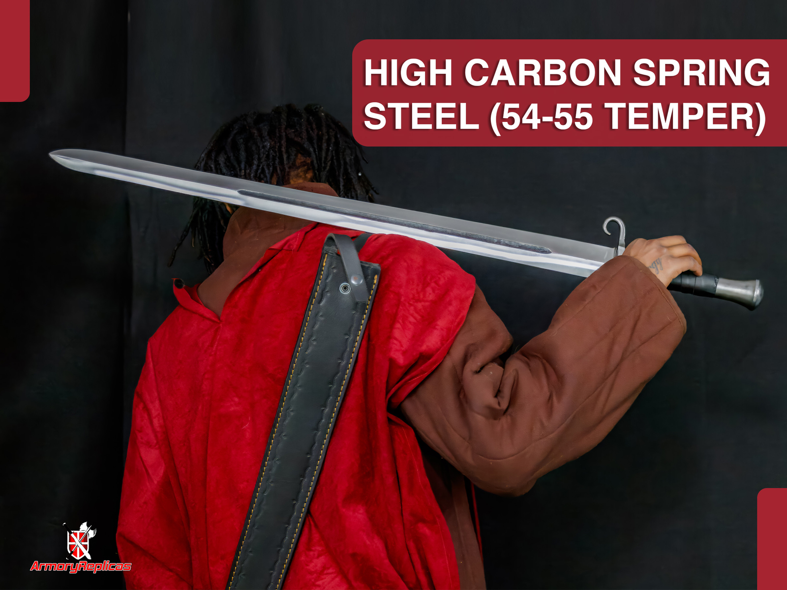 Hand-Forged Medieval Longsword | Full Tang | High Carbon Spring Steel w/ Sheath